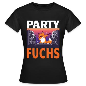 Party Fuchs Disko Kindergarten - Frauen T-Shirt - Schwarz - Vorne - AI Model Female 172 dark (172cm)