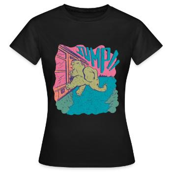 Schwebebahn Wuppertal - Frauen T-Shirt - Schwarz - Vorne - AI Model Female 172 dark (172cm)