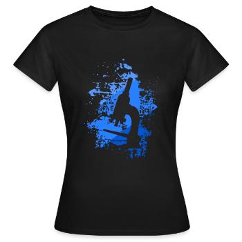 microscope - Women's T-Shirt - black - Front - AI Model Female 172 dark (172cm)