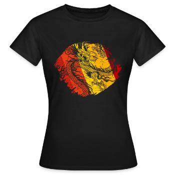 Dragon chinois - T-shirt Femme - noir - Devant - AI Model Female 172 dark (172cm)