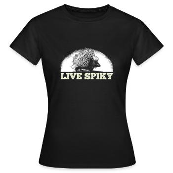 Porc-épic épic rongeur - T-shirt Femme - noir - Devant - AI Model Female 172 dark (172cm)