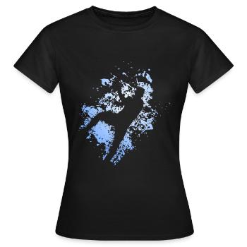 Handball Sprungwurf Handballspieler Kreisläufer - Frauen T-Shirt - Schwarz - Vorne - AI Model Female 172 dark (172cm)