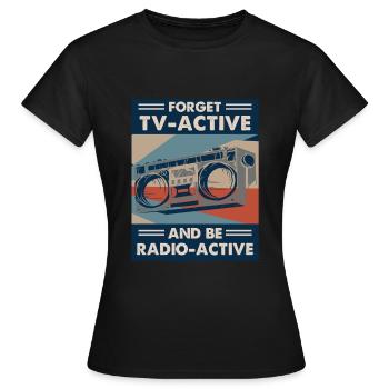 Radio Broadcasting Rundfunk - Women's T-Shirt - black - Front - AI Model Female 172 dark (172cm)