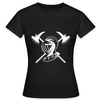 Chevaliers du Moyen Âge - T-shirt Femme - noir - Devant - AI Model Female 172 dark (172cm)