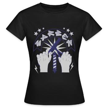 Barbier - Frauen T-Shirt - Schwarz - Vorne - AI Model Female 172 dark (172cm)