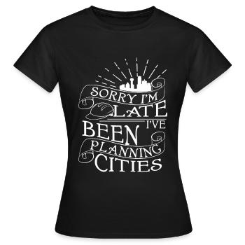 Planning cities - Women's T-Shirt - black - Front - AI Model Female 172 dark (172cm)