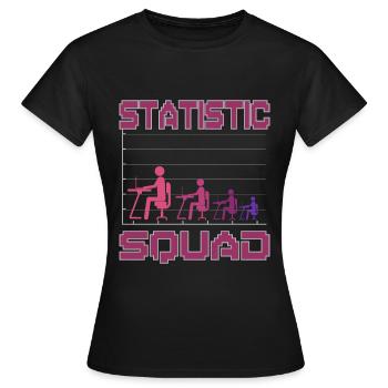 Cadre statistique - T-shirt Femme - noir - Devant - AI Model Female 172 dark (172cm)