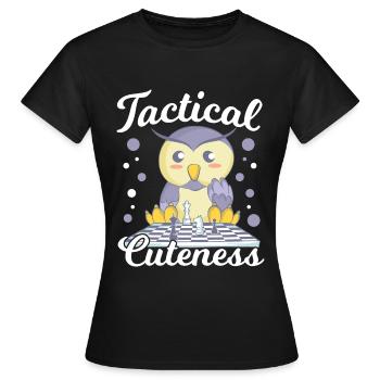 Cute chess - Women's T-Shirt - black - Front - AI Model Female 172 dark (172cm)