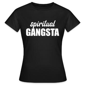 Spiritual Gangsta - Frauen T-Shirt - Schwarz - Vorne - AI Model Female 172 dark (172cm)