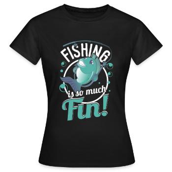 Plaisir des nageoires de poisson - T-shirt Femme - noir - Devant - AI Model Female 172 dark (172cm)