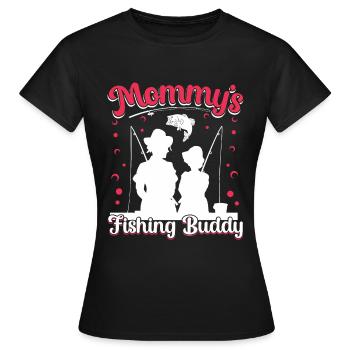 Maman Pêche - T-shirt Femme - noir - Devant - AI Model Female 172 dark (172cm)