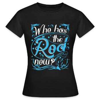 Meister der Angelrute - Frauen T-Shirt - Schwarz - Vorne - AI Model Female 172 dark (172cm)
