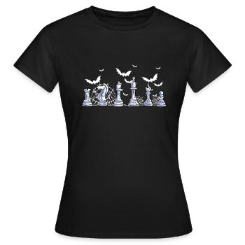 Chess pieces - Women's T-Shirt - black - Front - AI Model Female 172 dark (172cm)