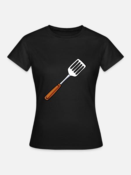 Spatel Pfannenwender - Frauen T-Shirt - Schwarz