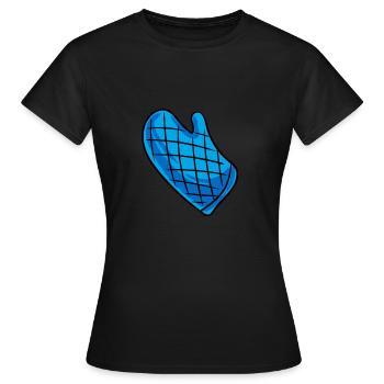 Gants de four - T-shirt Femme - noir - Devant - AI Model Female 172 dark (172cm)