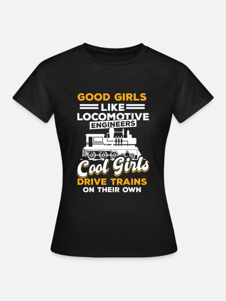 Mädchen wie Lokomotivführer - Frauen T-Shirt - Schwarz
