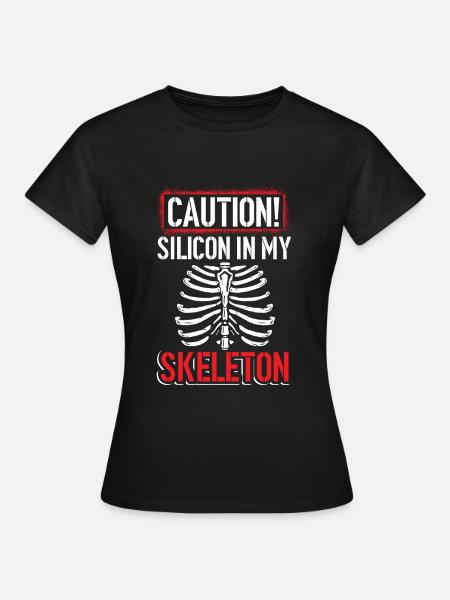 Grufti Totenköpfe Halloween Muskelknochen - Frauen T-Shirt - Schwarz