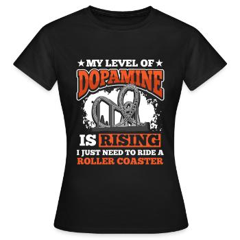 Park Riding Roller Coaster - Women's T-Shirt - black - Front - AI Model Female 172 dark (172cm)