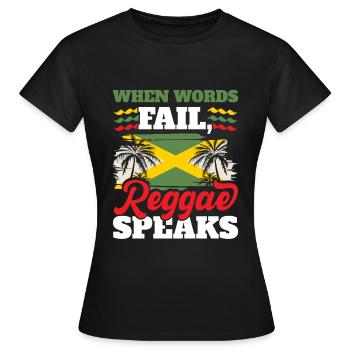 Jamaïcain Rastafari Punk Rap Rastafari Rastafarian - T-shirt Femme - noir - Devant - AI Model Female 172 dark (172cm)