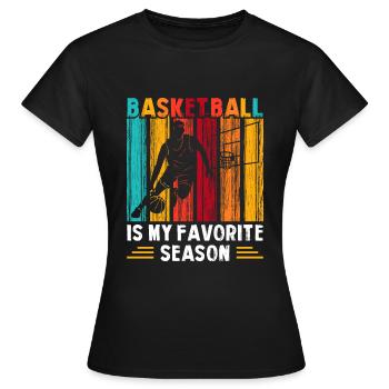 Sports d’équipe de basket-ball - T-shirt Femme - noir - Devant - AI Model Female 172 dark (172cm)