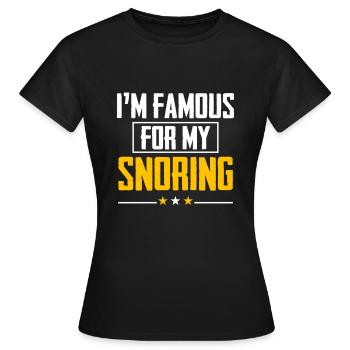 Schnarchen Geräusch Atmen Kichern Hals Nasen Ohren - Frauen T-Shirt - Schwarz - Vorne - AI Model Female 172 dark (172cm)
