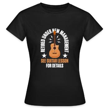Cours de guitare guitare grand-père - T-shirt Femme - noir - Devant - AI Model Female 172 dark (172cm)