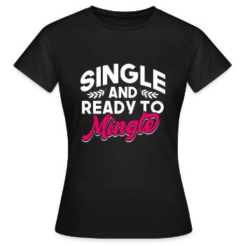 Herz Anti Valentinstag Hasser - Frauen T-Shirt - Schwarz - Vorne - AI Model Female 172 dark (172cm)
