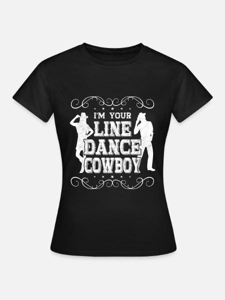 Country Line Dance Apperal Men, Western Linedance - Maglietta da donna - nero