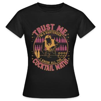 Barman de confiance - T-shirt Femme - noir - Devant - AI Model Female 172 dark (172cm)