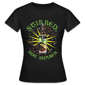 Stirred Shaken - Frauen T-Shirt - Schwarz - Vorne - AI Model Female 172 dark (172cm)