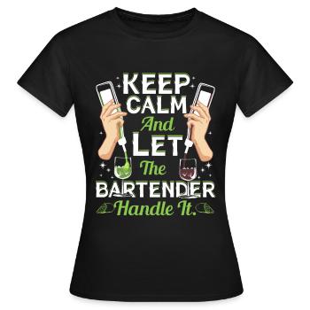 Bartender Handling - Women's T-Shirt - black - Front - AI Model Female 172 dark (172cm)