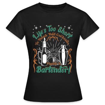 Cocktail de bain - T-shirt Femme - noir - Devant - AI Model Female 172 dark (172cm)