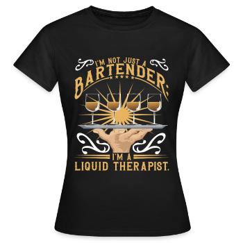 Thérapeute liquide - T-shirt Femme - noir - Devant - AI Model Female 172 dark (172cm)