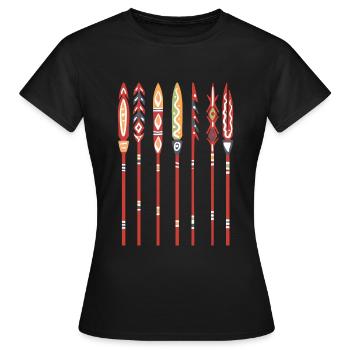 Aborigène - T-shirt Femme - noir - Devant - AI Model Female 172 dark (172cm)