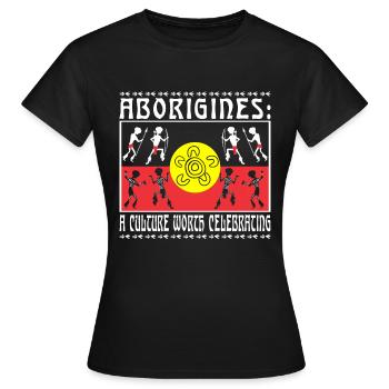 Les Aborigènes : une culture - T-shirt Femme - noir - Devant - AI Model Female 172 dark (172cm)