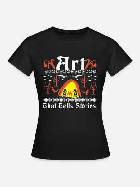 Un art qui raconte des histoires - T-shirt Femme - noir