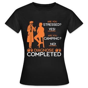 Stress Camping - Women's T-Shirt - black - Front - AI Model Female 172 dark (172cm)