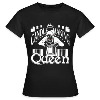 Reine de fabrication de bougies - T-shirt Femme - noir - Devant - AI Model Female 172 dark (172cm)