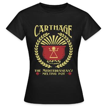 Carthage, le creuset de la Méditerranée - T-shirt Femme - noir - Devant - AI Model Female 172 dark (172cm)