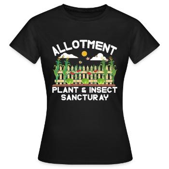 Jardin de lotissement et sanctuaire d’insectes - T-shirt Femme - noir - Devant - AI Model Female 172 dark (172cm)