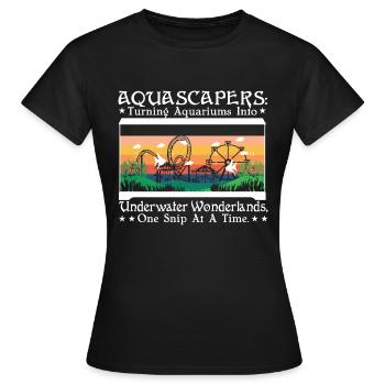 turning aquariums into underwater wonderlands - Women's T-Shirt - black - Front - AI Model Female 172 dark (172cm)
