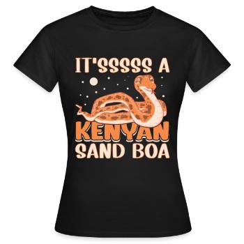 C’est un boa des sables du Kenya - T-shirt Femme - noir - Devant - AI Model Female 172 dark (172cm)