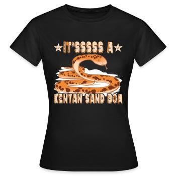C’est un boa des sables du Kenya - T-shirt Femme - noir - Devant - AI Model Female 172 dark (172cm)