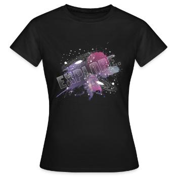Explorer. - T-shirt Femme - noir - Devant - AI Model Female 172 dark (172cm)