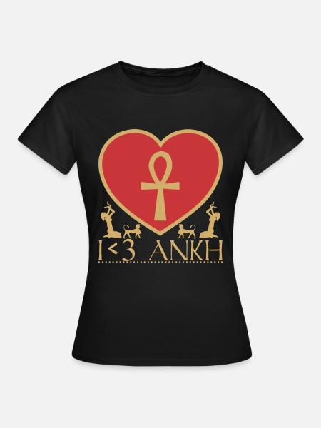 I <3 Ankh - Frauen T-Shirt - Schwarz