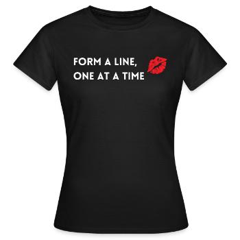 Form a line - Women's T-Shirt - black - Front - AI Model Female 172 dark (172cm)