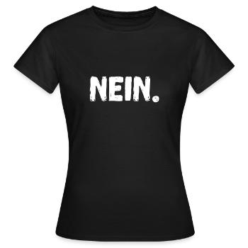 Nein - Frauen T-Shirt - Schwarz - Vorne - AI Model Female 172 dark (172cm)