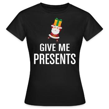 Merry Christmas Christmas Christmas Present - Women's T-Shirt - black - Front - AI Model Female 172 dark (172cm)