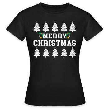 Merry Christmas Christmas Christmas Present - Women's T-Shirt - black - Front - AI Model Female 172 dark (172cm)