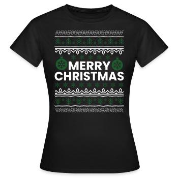 Merry Christmas Christmas Christmas Present - Women's T-Shirt - black - Front - AI Model Female 172 dark (172cm)